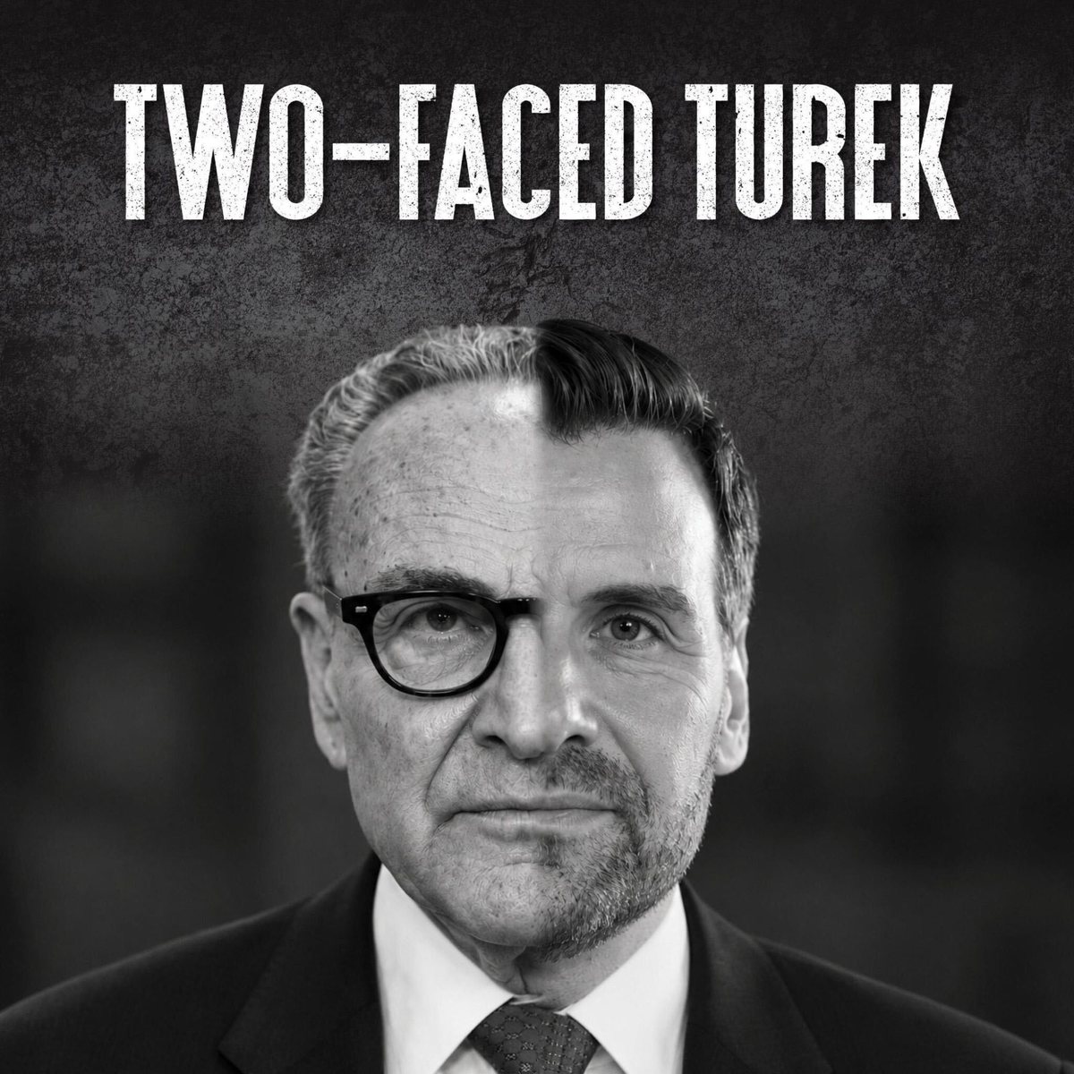 Two-Faced Turek: Josh Turek's face blended into Chuck Schumer's.
